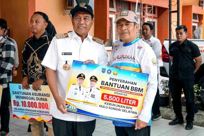 Perkuat Penanganan Karhutla, Relawan BPK HSS Dapat Dukungan 5.500 Liter BBM