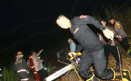 Karhutla di Handil Bakti Batola Meluas, Polresta Banjarmasin Kembali Bantu Pemadaman