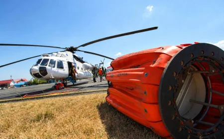 2 Helikopter Water Bombing Kembali ke Australia, Bagaimana Operasi Udara Karhutla Kalsel?