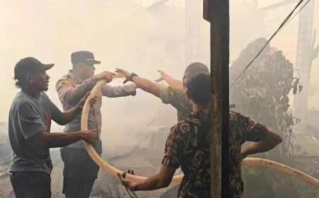 Belasan Rumah Terdampak Kebakaran di Muara Uya Tabalong, Seorang Lansia Meninggal Dunia