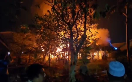 Bekas Rumah Bupati Batola Terbakar, Penyebab Masih Diselidiki