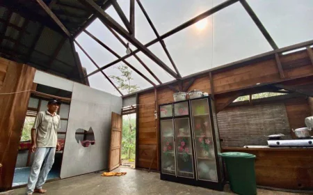 Cuaca Ekstrem Melanda Tapin, Belasan Rumah Rusak
