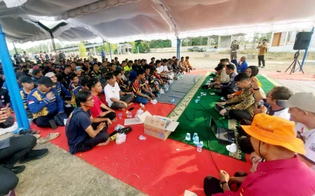 Ratusan Relawan Batola Kumpul di RTH Jembatan Barito, Bahas Penggunaan Banpres Karhutla