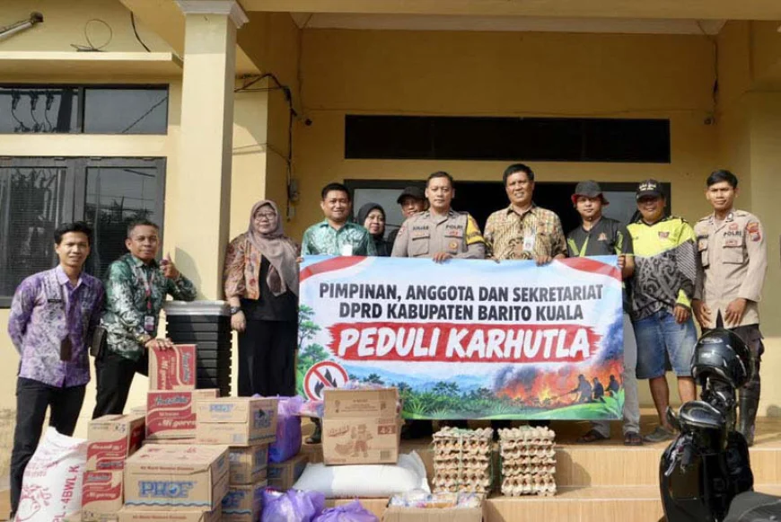 Dukung Penanganan Karhutla, DPRD Batola Kirim Bantuan ke Tiga Posko Utama
